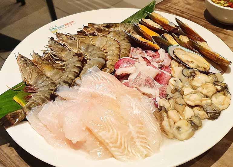 Raw fish and seafood from Healthy Shabu Shabu